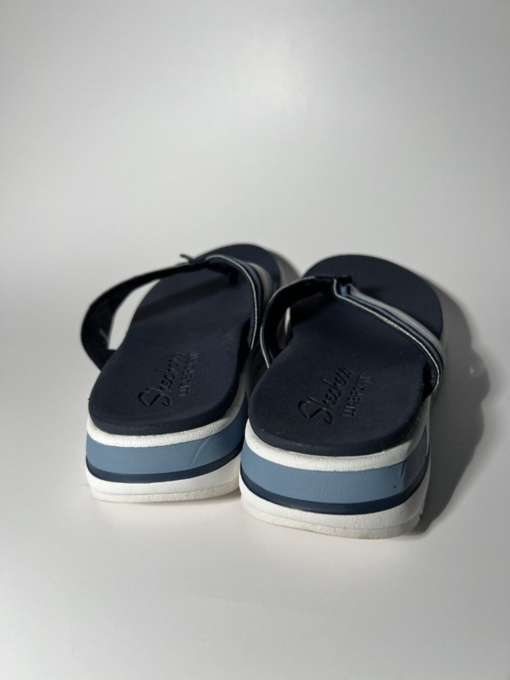 Skechers 163200 Integrades Navy Thong Sandals Women’s 7M - Picture 9 of 13